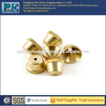 Customized made brass knurled smoking pipe spare fitting